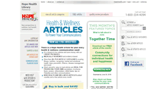 Desktop Screenshot of hopehealthlibrary.com